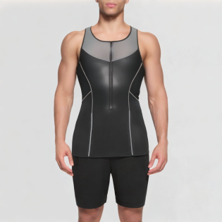 Seamless black men's vest