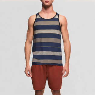 Stretch slim men's sports vest