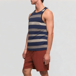 Stretch slim men's sports vest