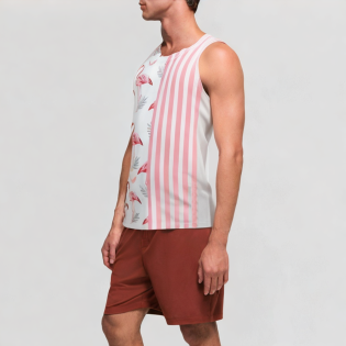 Pink striped animal pattern vest