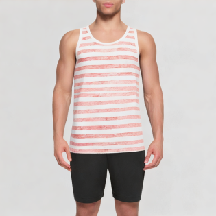 Men's red fitness vest