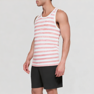 Men's red fitness vest