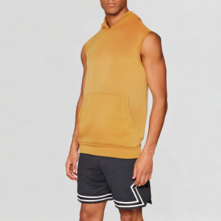 Pure cotton tight vest with hood