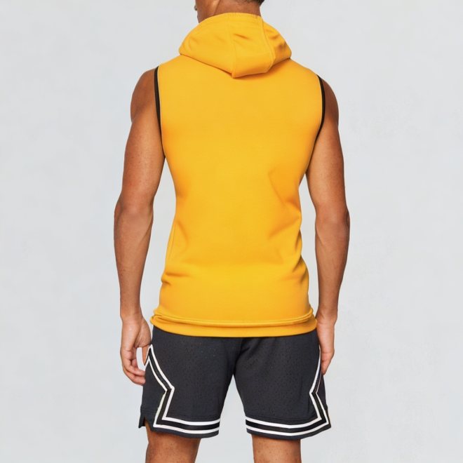 Pure cotton tight vest with hood