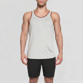 Breathable Sleeveless Vest with Border