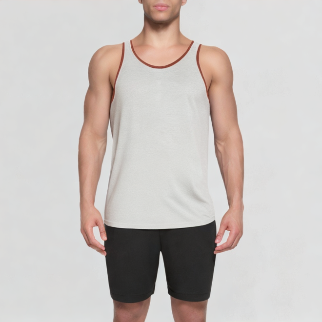 Breathable Sleeveless Vest with Border