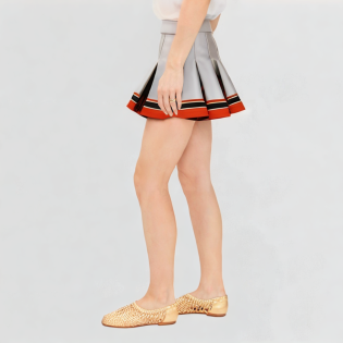 Pleated sexy women's mini skirt