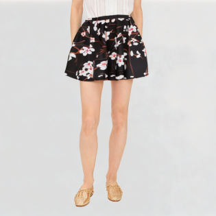 Floral pattern casual sports skirt
