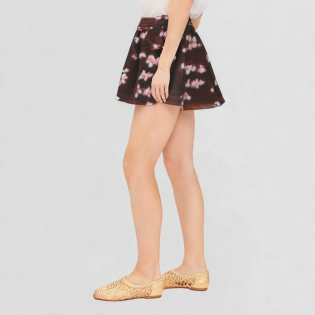 Floral pattern casual sports skirt