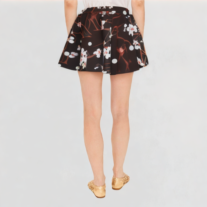Floral pattern casual sports skirt
