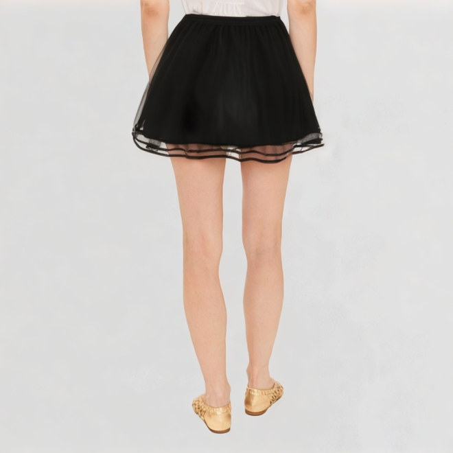 High-waisted slit plus-size skirt for women