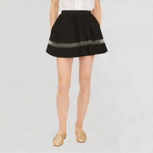 High waist women's high-quality pleated skirt