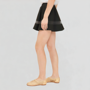 High waist women's high-quality pleated skirt