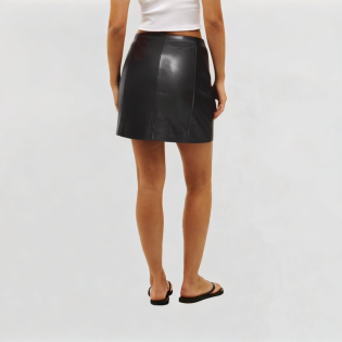 asymmetrical pencil leather skirt fashion style