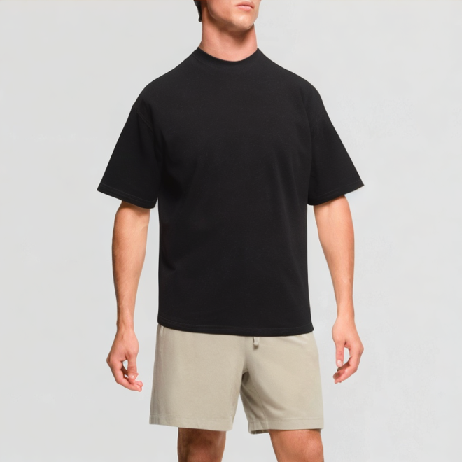 High-quality hem T-shirt