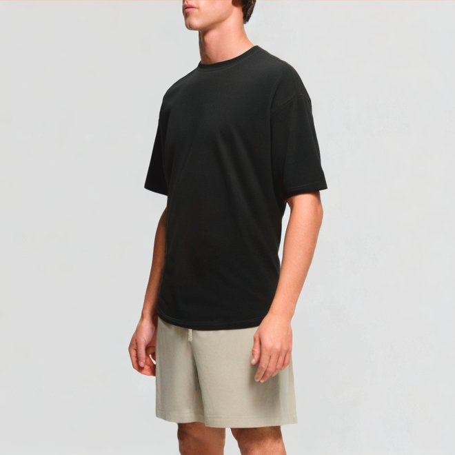 High-quality hem T-shirt