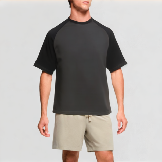 T-shirt with shoulder collar