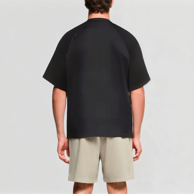 T-shirt with shoulder collar