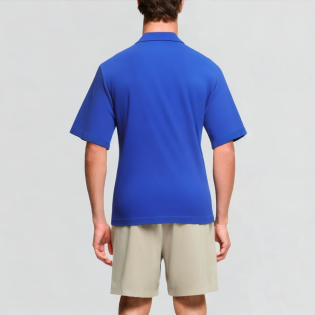 Men's printed stand-up collar T-shirt