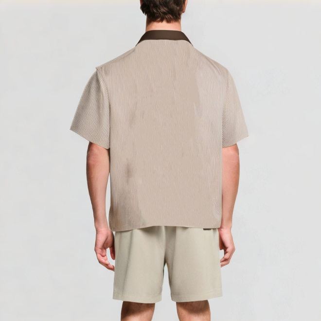 Retro casual short-sleeved shirt