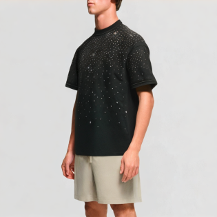 Fashionable shiny rhinestone shirt