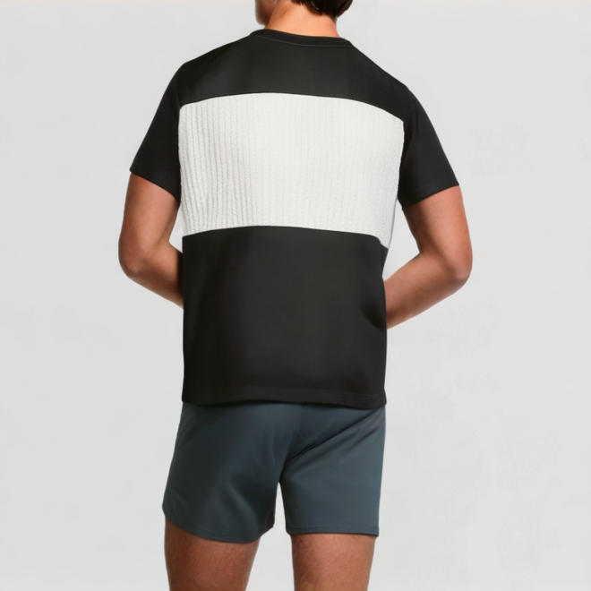 Fashion chest pocket contrast color T-shirt