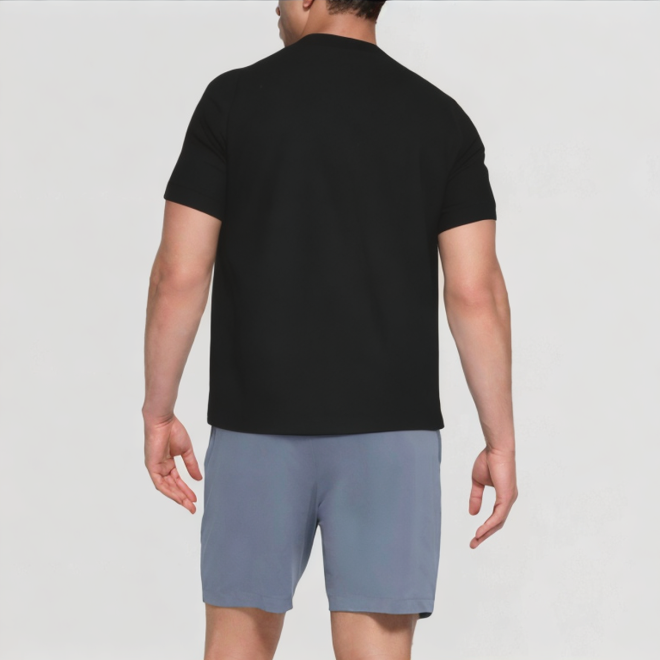 Polo jacquard slim fit breathable T-shirt