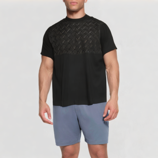 Solid Color T-shirt with Braided Belt Design