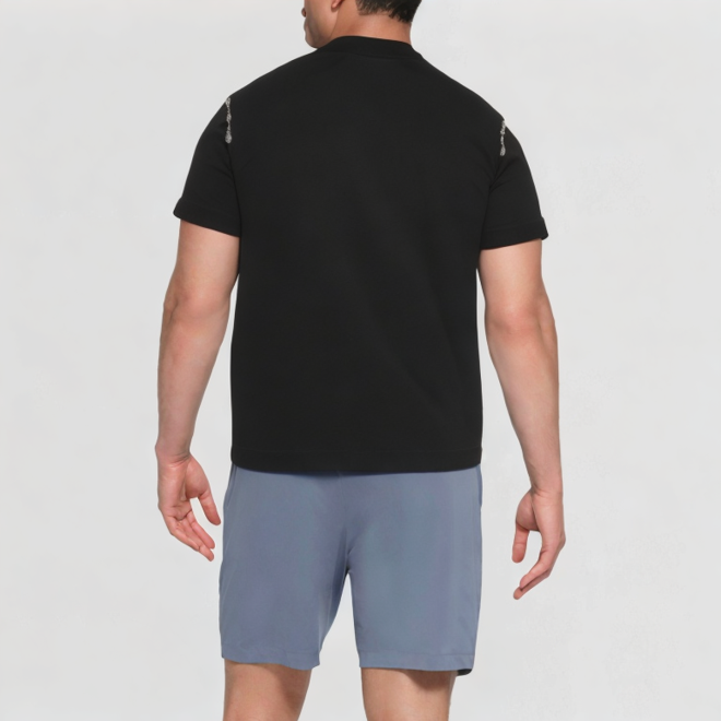 Border tie dyed pure cotton T-shirt