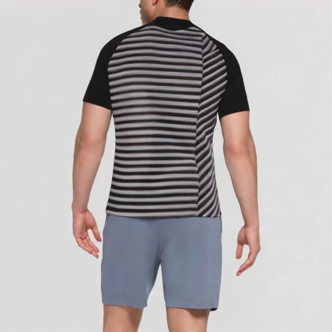 Striped stitching casual high quality T-shirt