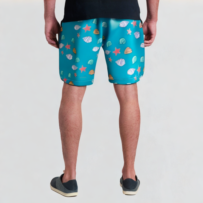 Drawstring printed men's street shorts
