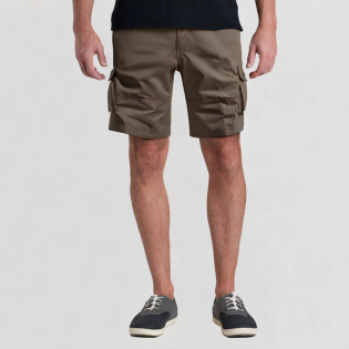Solid pattern canvas shorts