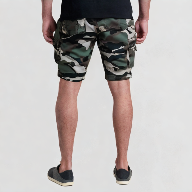 High-quality printed breathable camouflage shorts