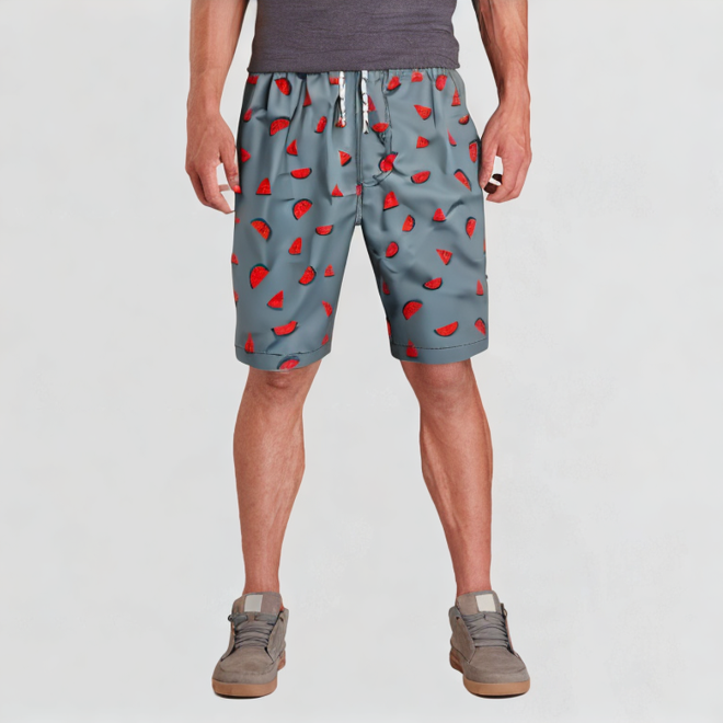 Mesh solid canvas sports shorts