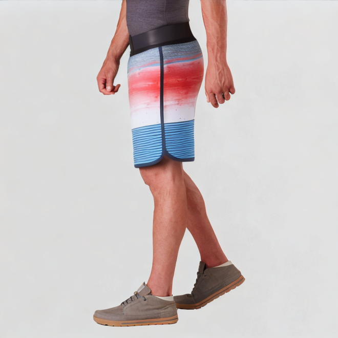 Printed soft fitness shorts