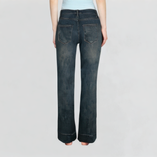 Retro High-Waisted Flared Jeans