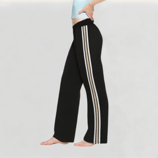 High-Waisted Casual Sports Pants With Drape