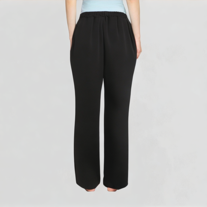 High-Waisted Casual Sports Pants With Drape
