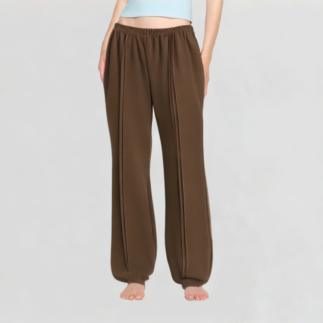 High-Waisted Slightly Flared Casual Pants