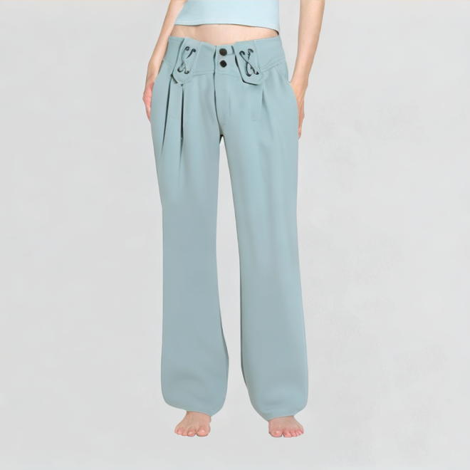Women's Wide-Leg Suit Casual Pants