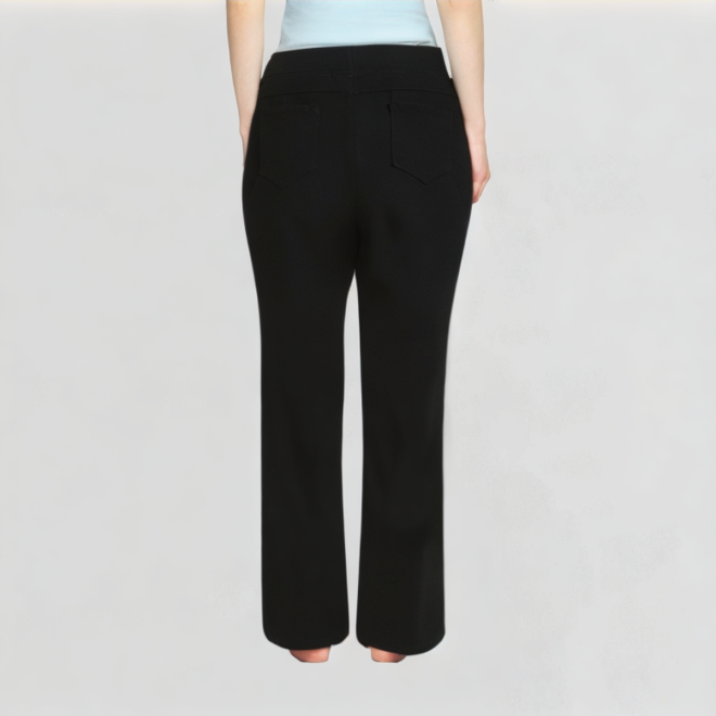 Slightly Flared Black Casual Pants