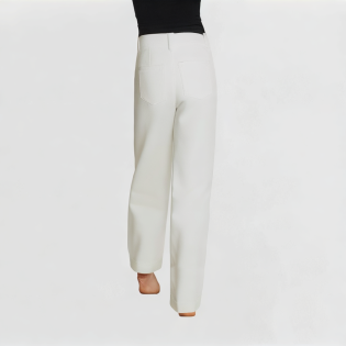High-Quality White Wide-Leg Jeans