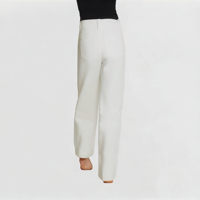 High-Quality White Wide-Leg Jeans