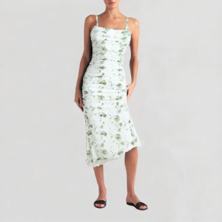 Floral mesh elegant dress