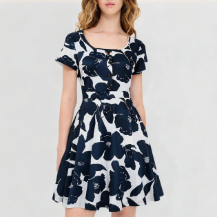 Casual flared T-shirt dress