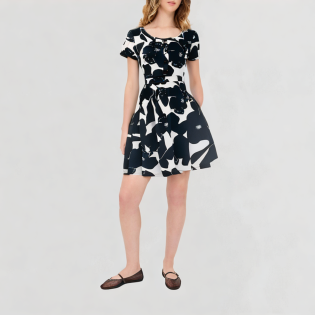 Casual flared T-shirt dress