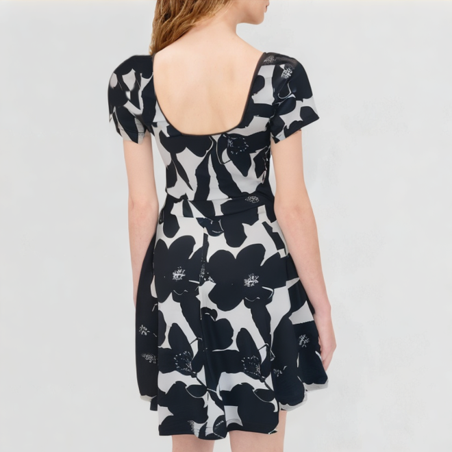 Casual flared T-shirt dress