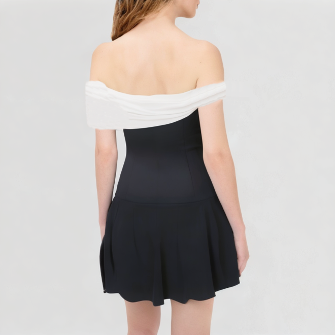 Elegant off-shoulder black dress