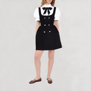 Elegant formal dress with bow tie