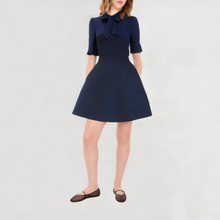 Elegant pure cotton A-line dress
